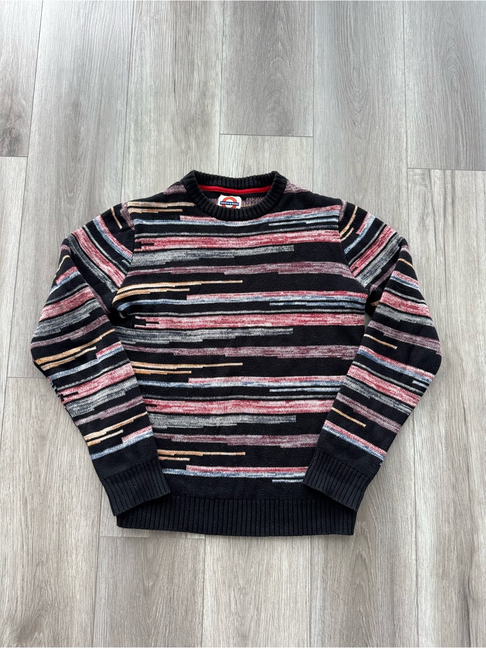 Men's Multi-Stripe Crewneck Sweater Y2K Jermyn & Bond